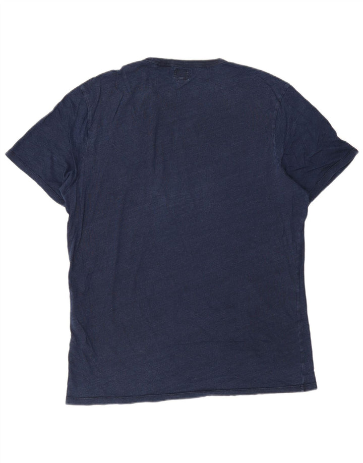 LEVI'S Herren-T-Shirt-Oberteil, groß, marineblau gesprenkelte Baumwolle
