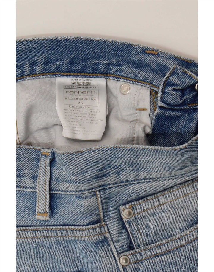 Carhartt Damen Straight Jeans W26 L28 Blaue Baumwolle
