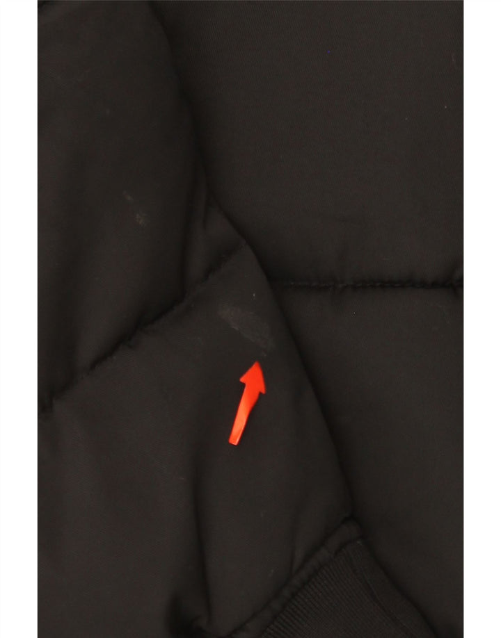 DKNY Wattierte Jacke für Mädchen, 11–12 Jahre, XS, Schwarz, Polyester