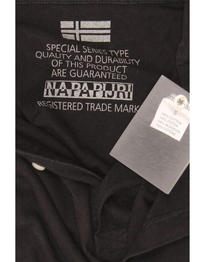NAPAPIJRI Herren-Poloshirt, Größe S, schwarze Baumwolle
