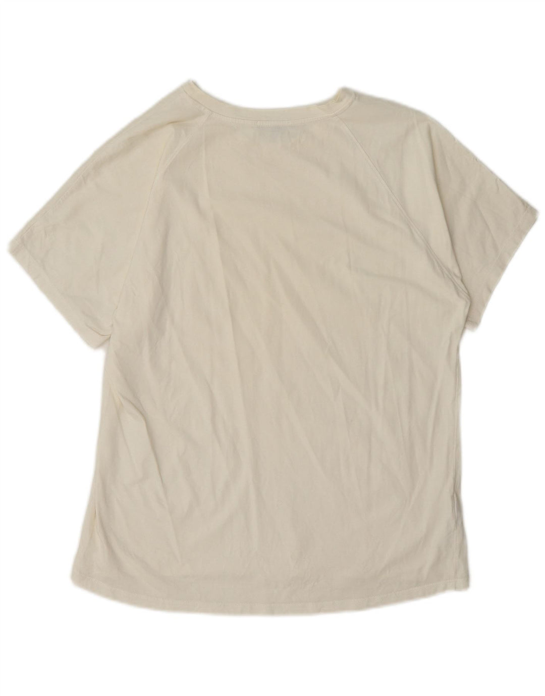 Massimo Dutti übergroßes T-Shirt für Damen, UK 10, Größe S, weiße Baumwolle