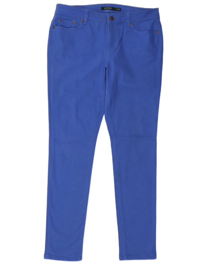 RALPH LAUREN Damen Slim Jeans US 12 Large W34 L32 Blaue Baumwolle