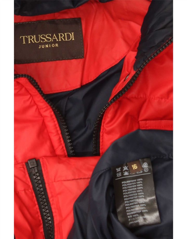 Trussardi Junior Mädchen-Kapuzenjacke, 15–16 Jahre, rotes Polyester