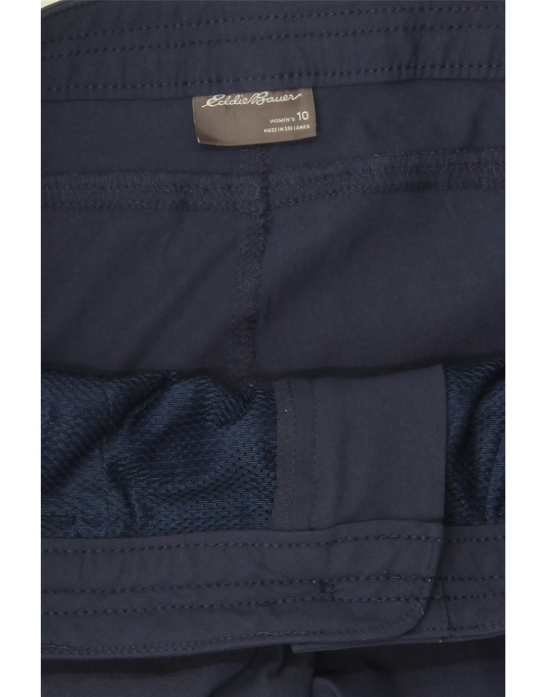 EDDIE BAUER Womens Cargo Capri Trousers US 10 Large W34 L20 Navy Blue Vintage Eddie Bauer and Second-Hand Eddie Bauer from Messina Hembry 