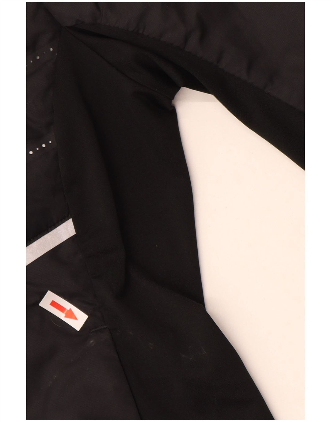 NIKE Damen Racer Jacke UK 12 Mittelschwarzes Polyester
