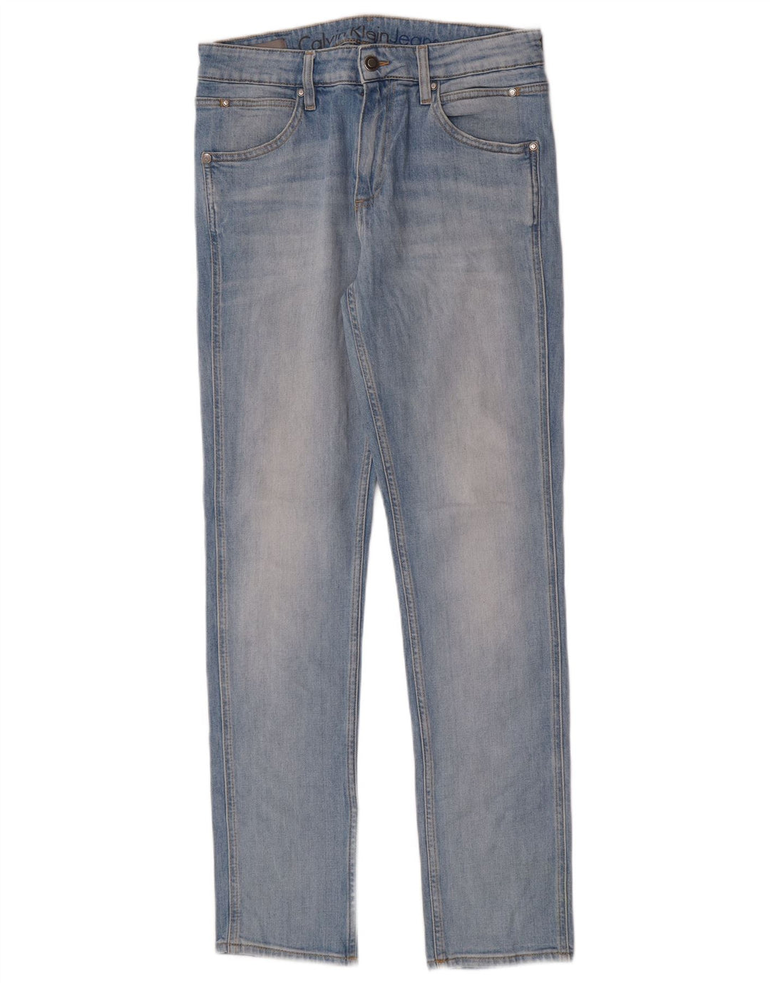 Calvin Klein Herren Slim Jeans W31 L32 Blaue Baumwolle