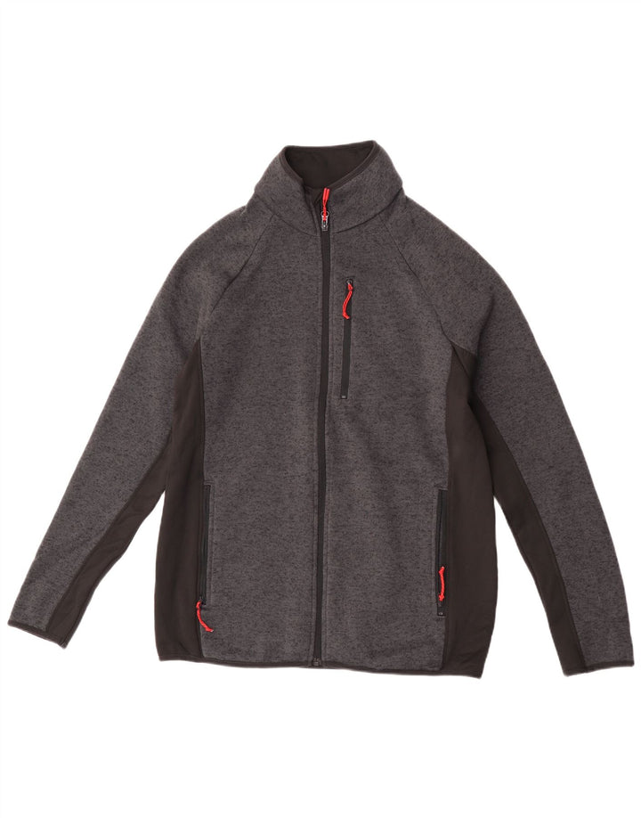 Mountain Warehouse Herren-Trainingsanzugoberteil, große graue Farbblockjacke