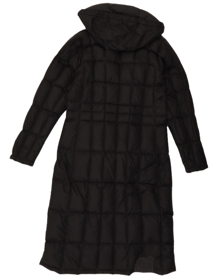 The North Face Womens Hooded Longline Wattierter Mantel UK 12 Medium Schwarz