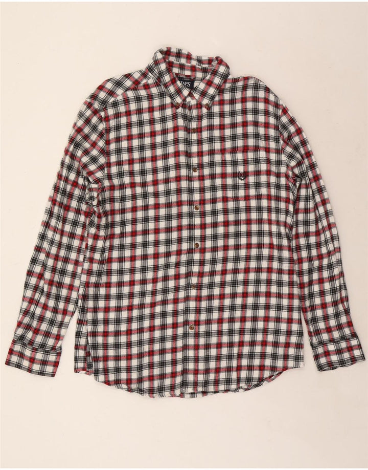 CHAPS Herren-Flanellhemd, groß, mehrfarbig, kariert, Baumwolle