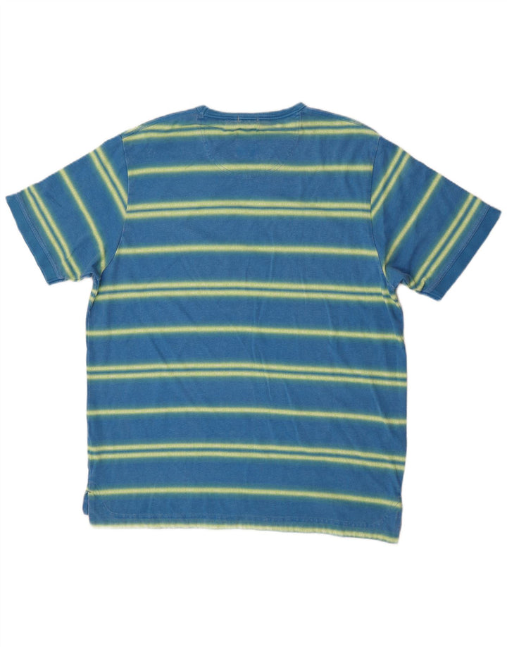 Fat Face Herren-T-Shirt, groß, blau gestreift, Baumwolle