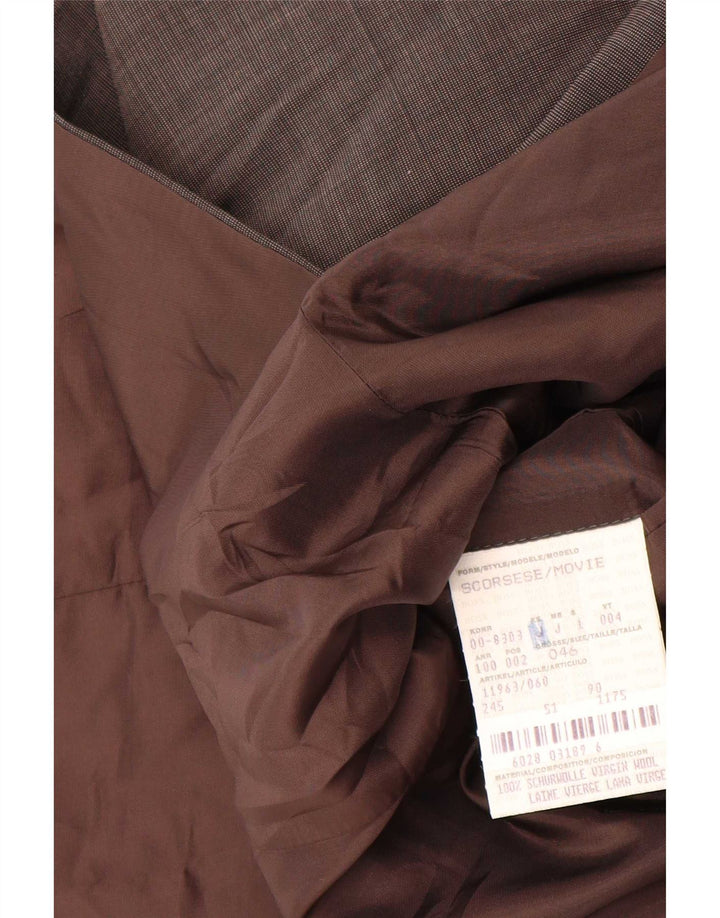 Hugo Boss Herren-Blazer mit 3 Knöpfen, EU 46, klein, graue Schurwolle