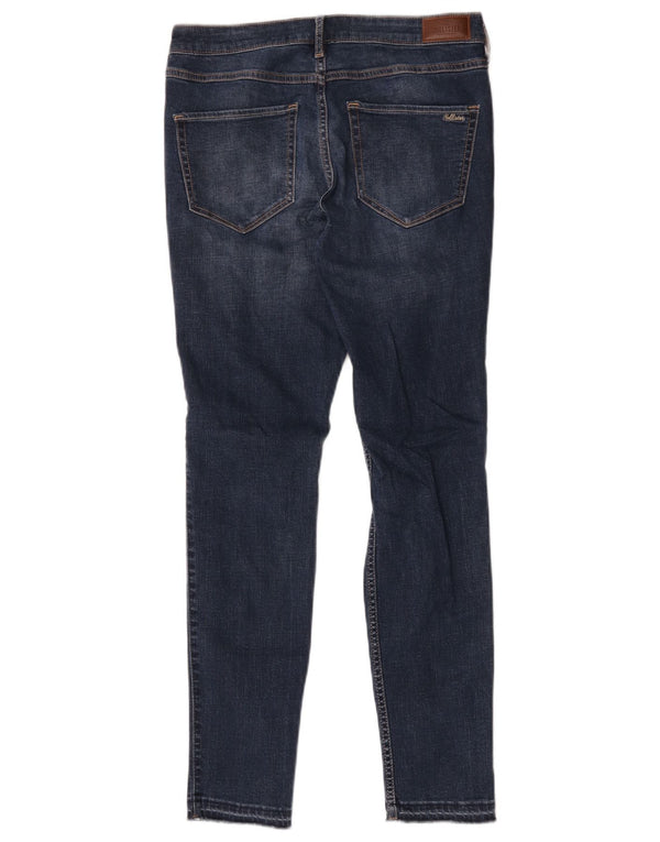 Hollister Damen Distressed Skinny Jeans US 11 Large W30 L30 Blaue Baumwolle