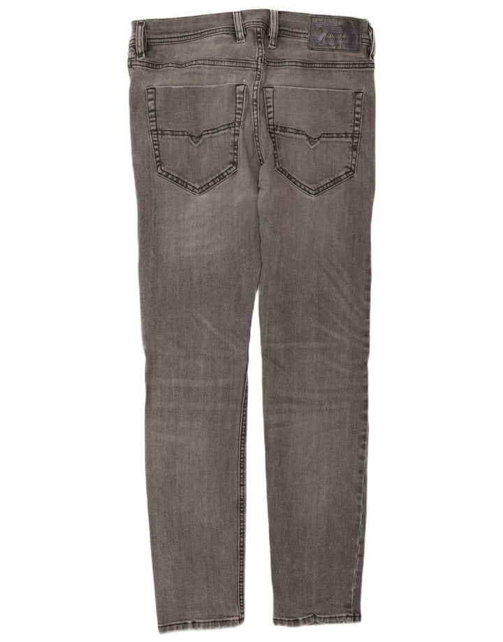 DIESEL Herren Skinny Jeans W29 L30 Graue Baumwolle