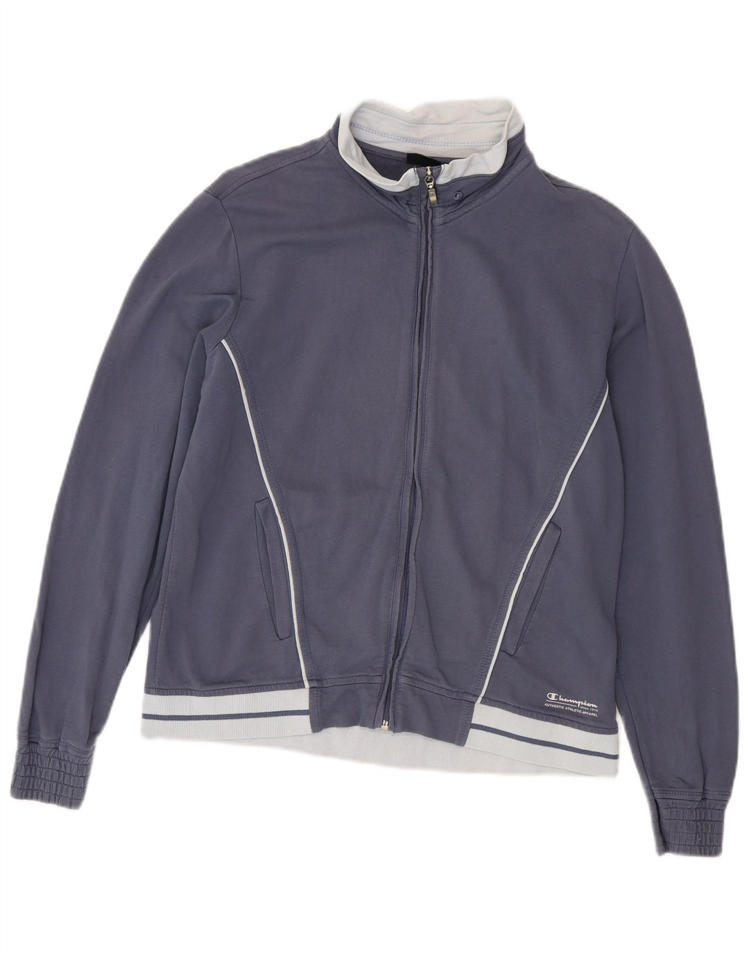 Champion Damen-Trainingsanzug-Top-Jacke, UK 14, mittleres Marineblau, Farbblock