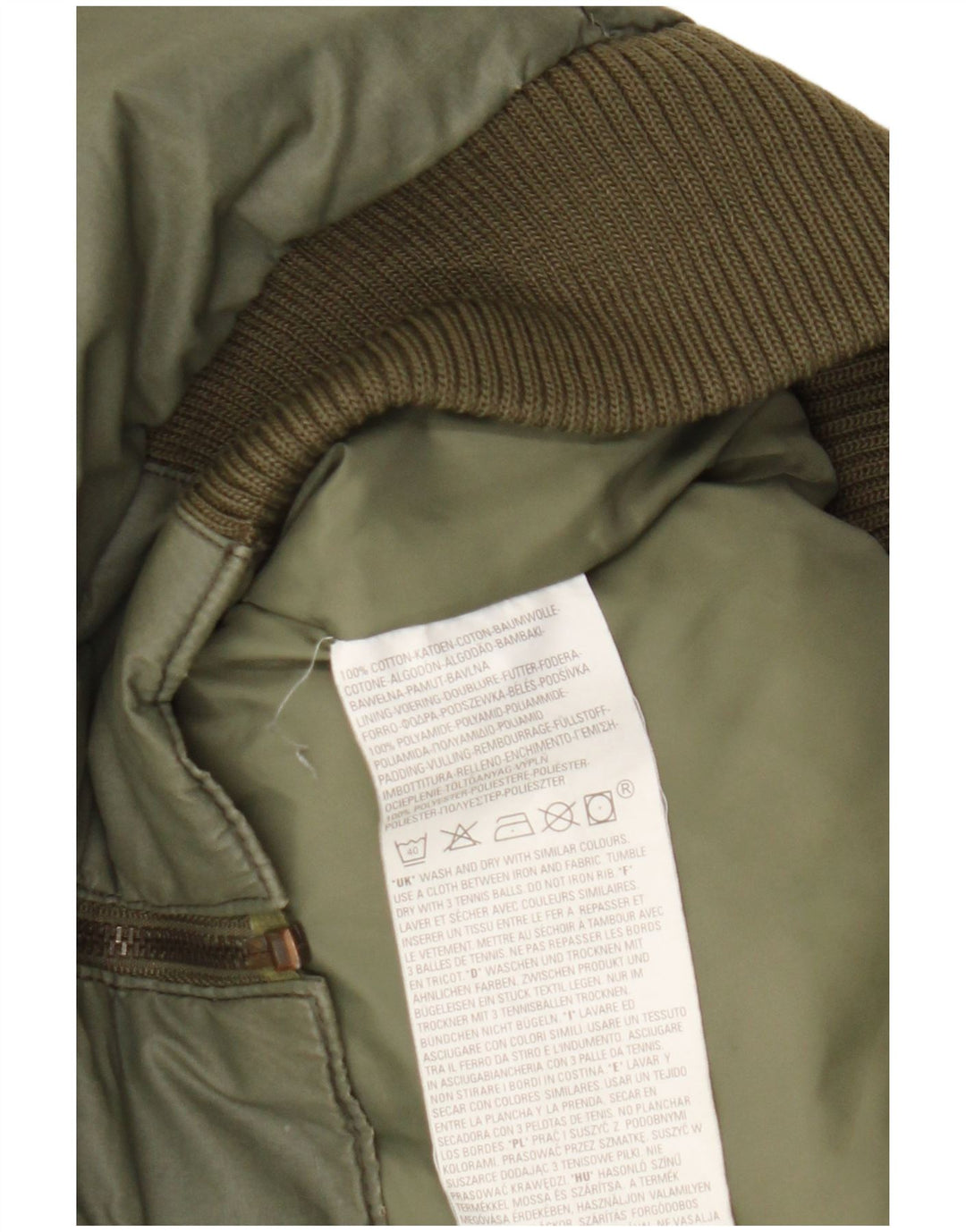 Levi's Herren Wattierte Weste UK 40 Large Grün Baumwolle