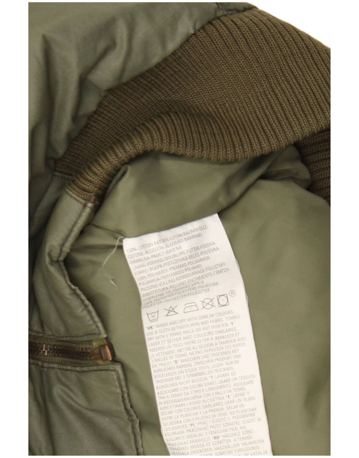 Levi's Herren Wattierte Weste UK 40 Large Grün Baumwolle