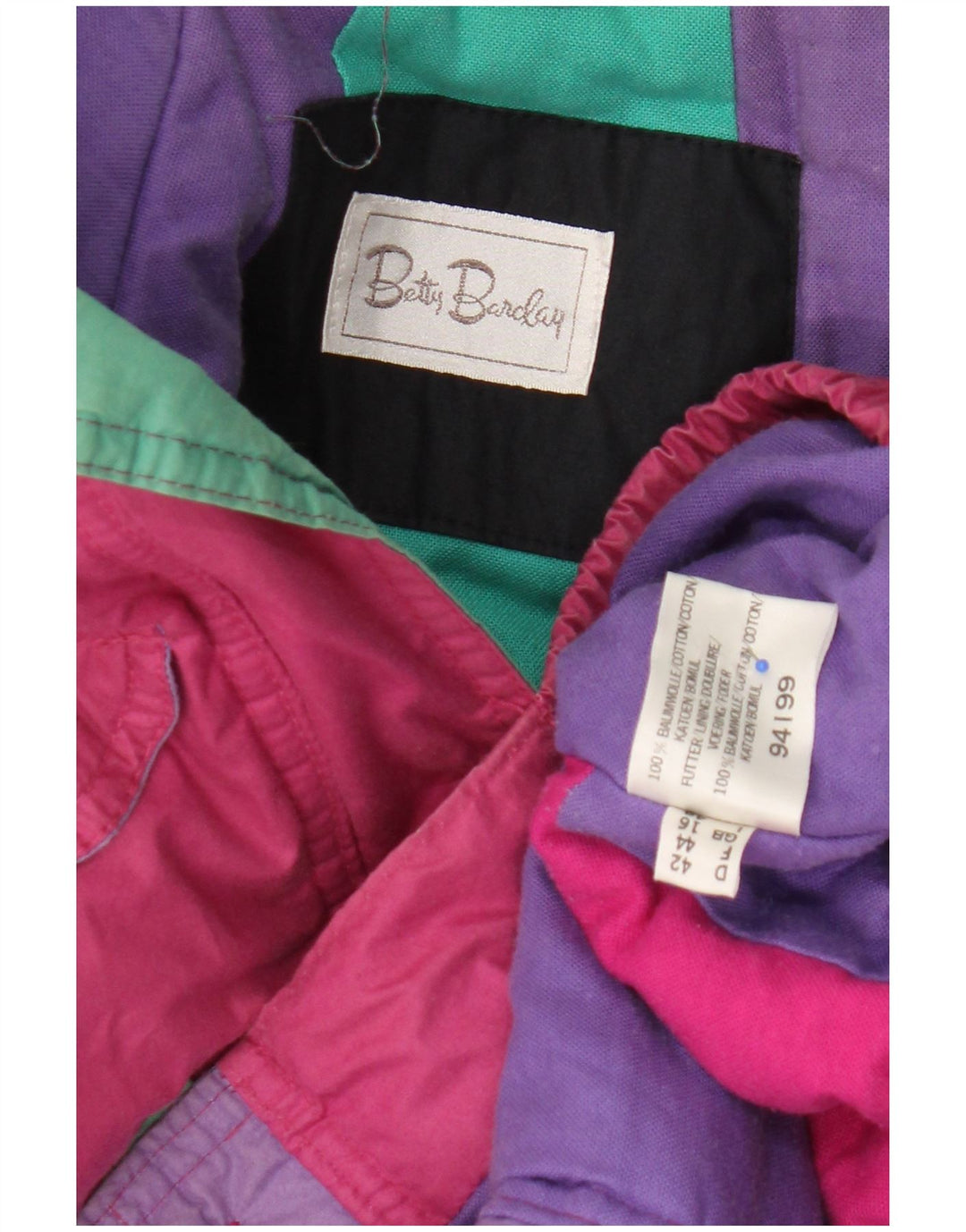 Übergroße Skijacke für Damen von Betty Barclay, UK 16, Größe L, Rosa, Baumwolle