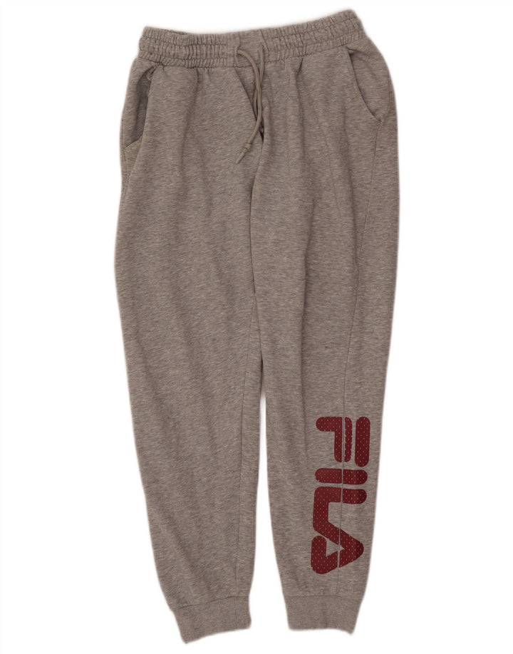 Fila Damen Grafik-Trainingshose, Jogginghose, UK 14, mittelgraue Baumwolle