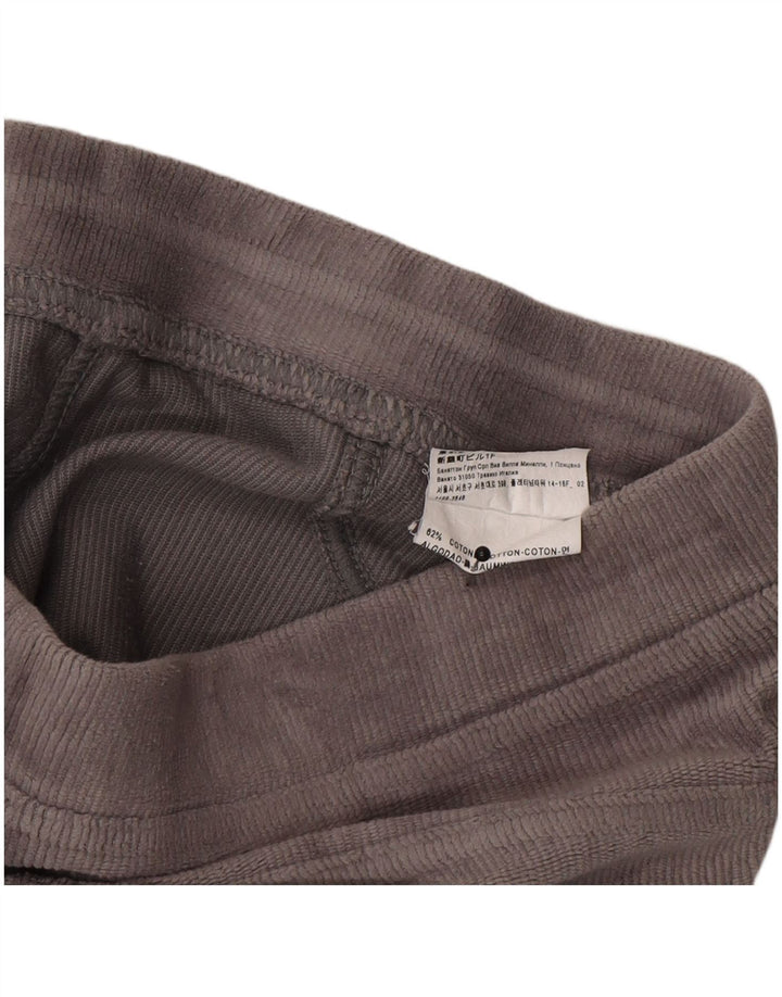 Benetton Damen Leggings UK 10 Small Graue Baumwolle