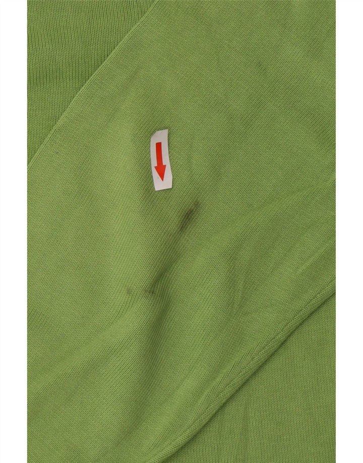Zara Herren-Pullover mit Rundhalsausschnitt, groß, grüne Baumwolle