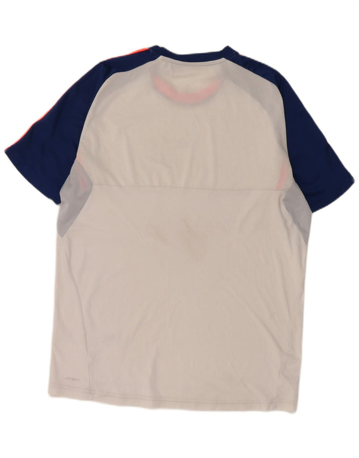 Adidas Herren T-Shirt Top Mittelweißes Colourblock-Polyester