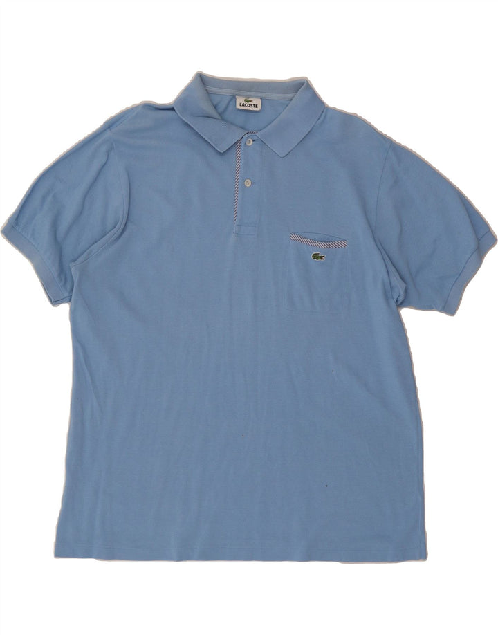 LACOSTE Mens Polo Shirt Size 6 XL Blue Cotton Vintage Lacoste and Second-Hand Lacoste from Messina Hembry 