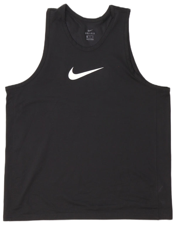 Nike Herren Dri Fit Weste Top 2XL Schwarz Polyester