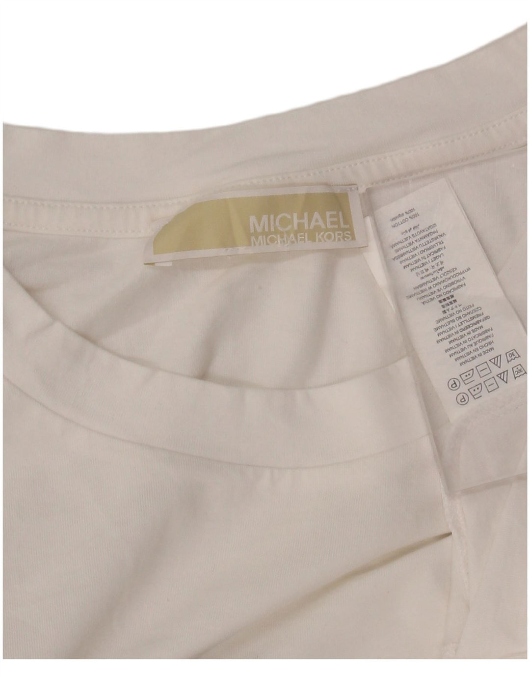 MICHAEL KORS Herren Grafik T-Shirt Top XL Weiße Baumwolle