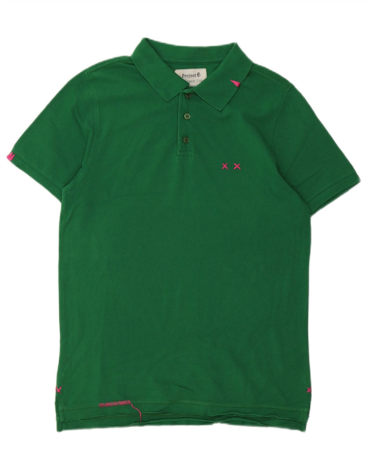 Project Herren-Poloshirt aus mittelgrüner Baumwolle