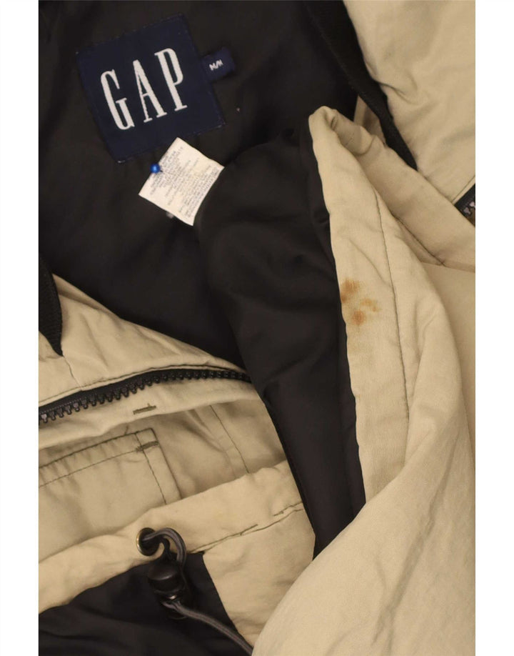 Gap Herren-Utility-Jacke mit Kapuze, UK 38, mittelbeigefarbenes Polyester