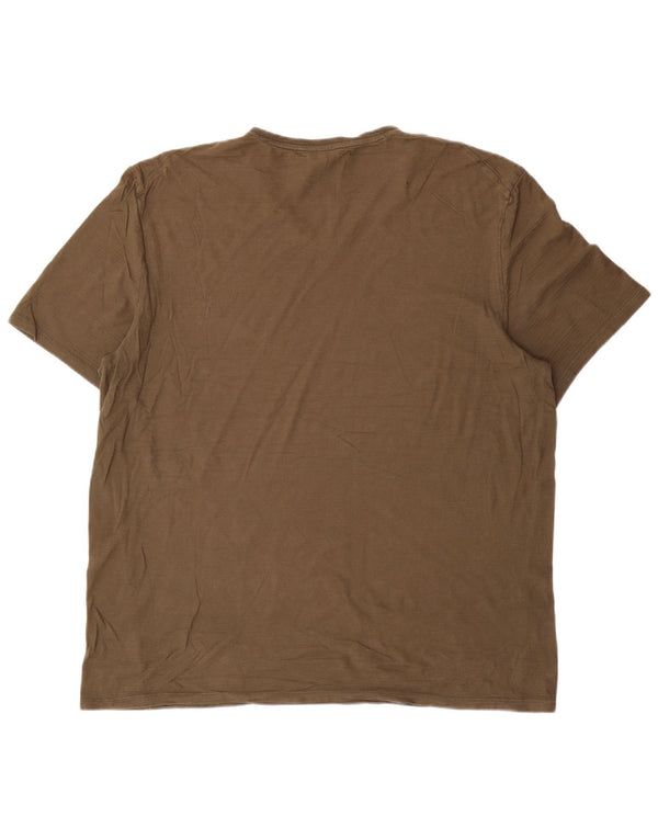 CALVIN KLEIN Mens T-Shirt Top XL Khaki