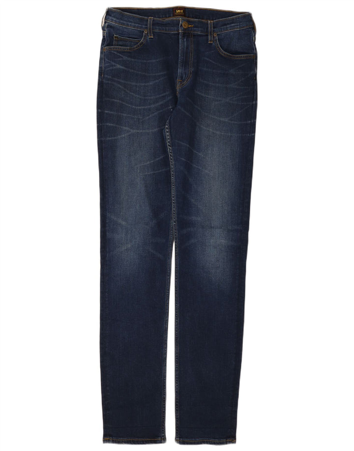 Lee Herren Rider Slim Jeans W33 L36 Blaue Baumwolle