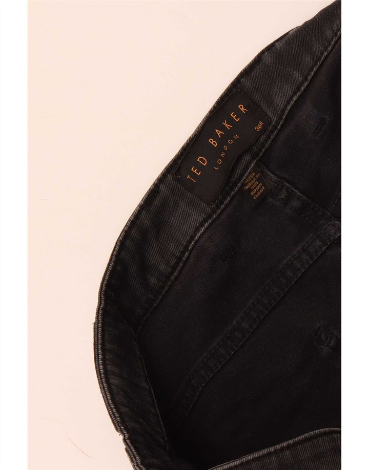 Ted Baker Herren Straight Jeans W36 L30 Schwarz