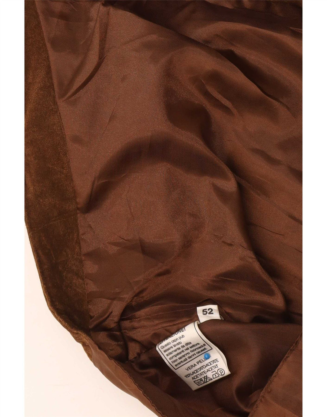 Vintage Herren Wildlederweste IT 52 Großes braunes Leder