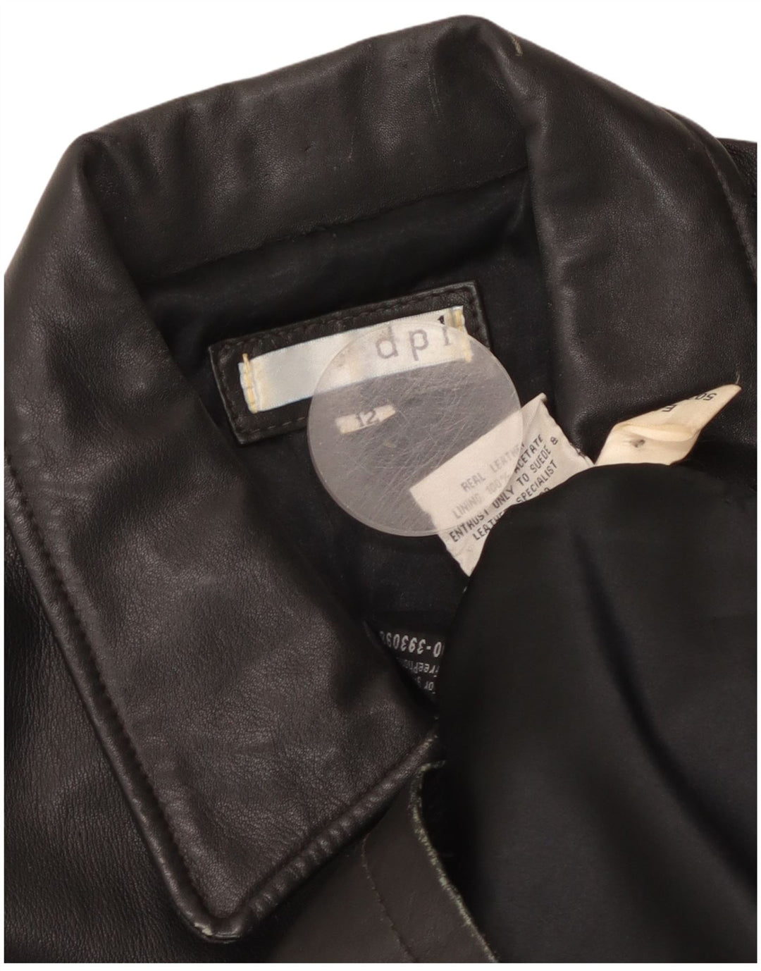 DPL Damen Lederjacke UK 12 Mittelschwarzes Leder