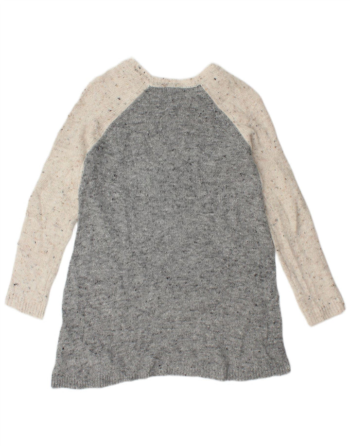 Marks & Spencer Damen-Pullover mit Rundhalsausschnitt, Gr. 10, Größe S, Grau meliert