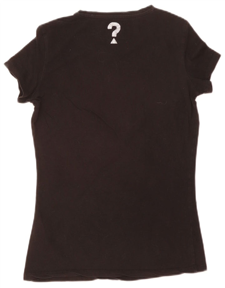 Guess Grafik-T-Shirt-Oberteil für Damen, Gr. 8, Schwarz