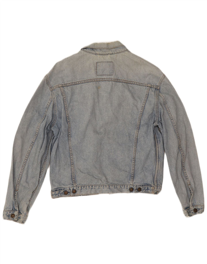 Levi's Herren Jeansjacke UK 38 Mittelblaue Baumwolle