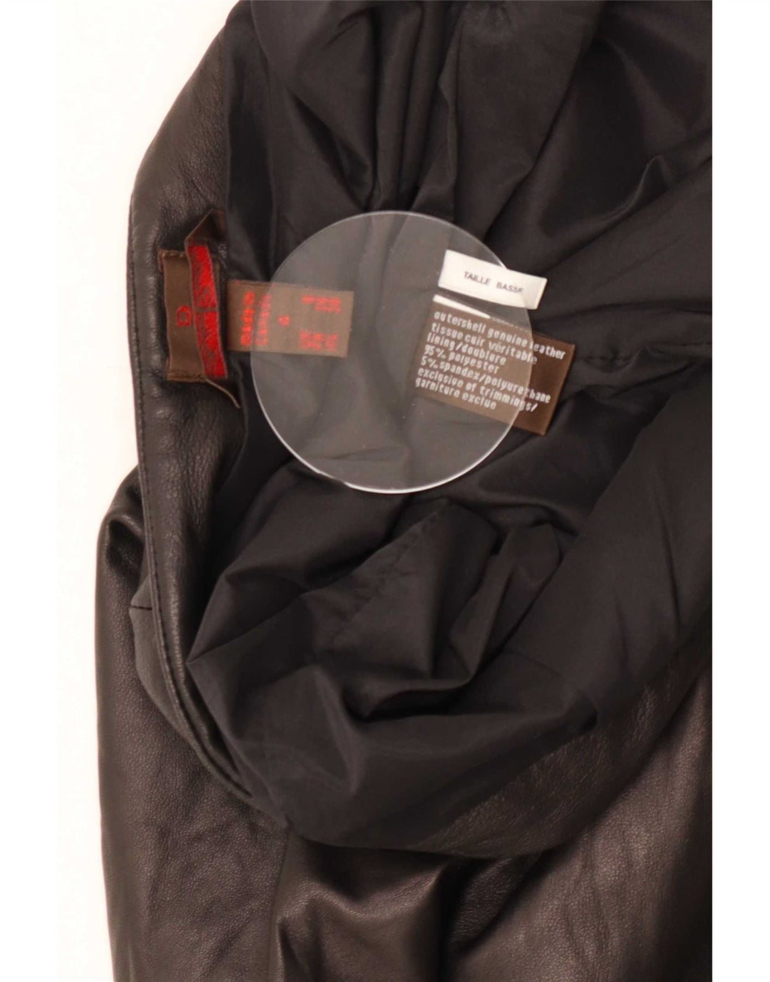 Danier Damen Flare-Lederhose, Größe 8, B24, L31, Schwarz