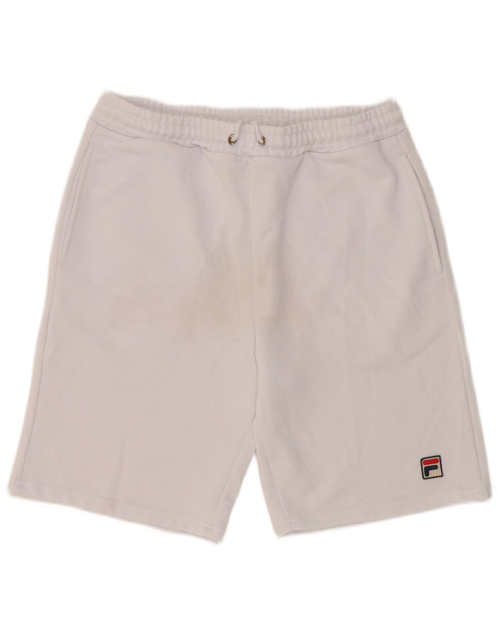 Fila Herren-Sportshorts, groß, weißes Polyester
