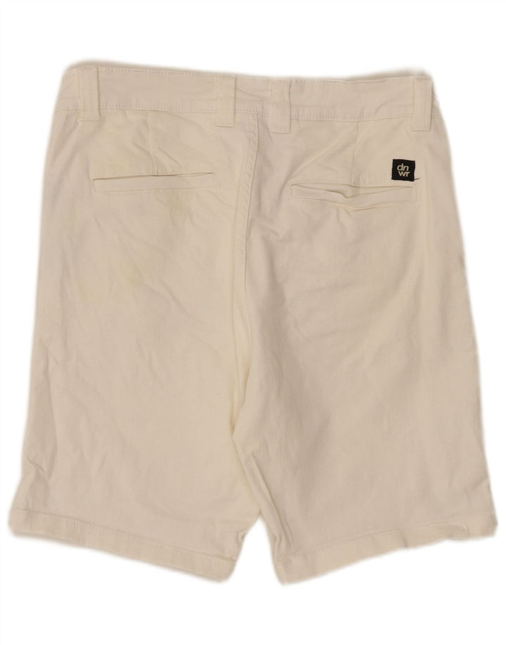 Zara Herren Chinoshorts EU 42 Large W32 Weiße Baumwolle