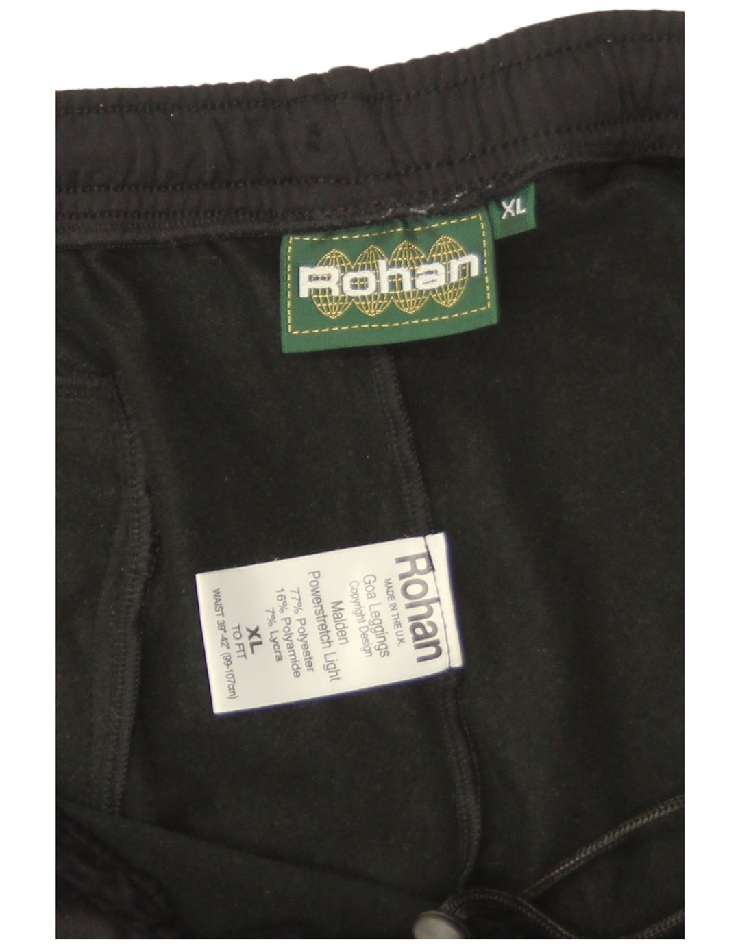 Rohan Herren-Trainingshose XL, schwarzes Polyester