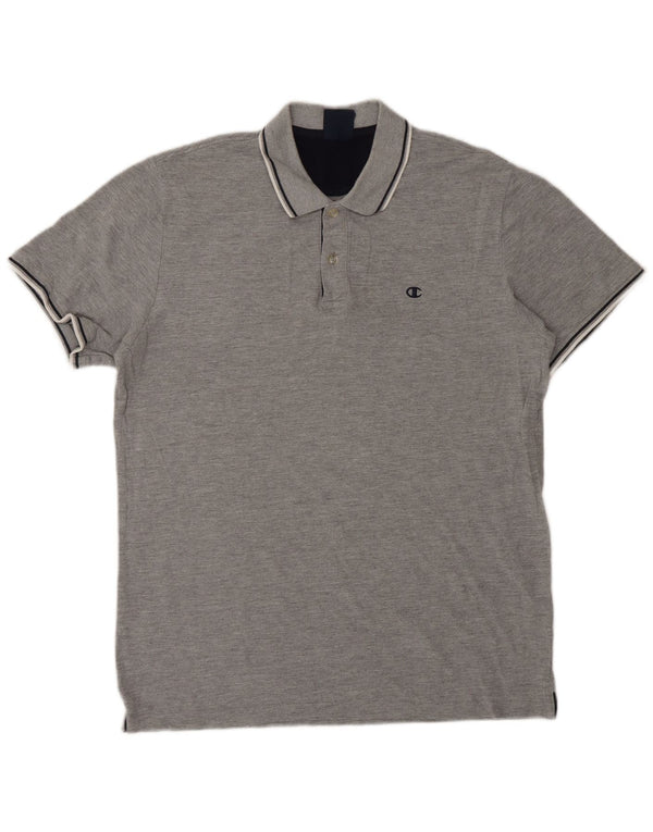 Champion Herren Poloshirt XL Grau Baumwolle
