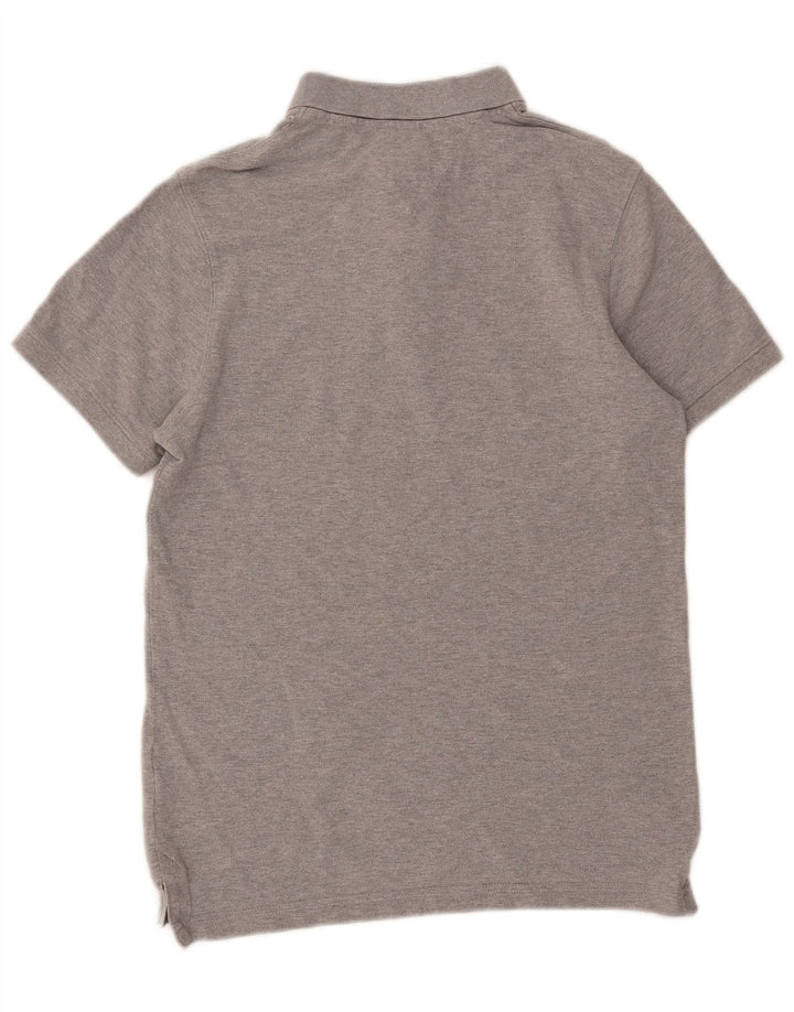 TOMMY HILFIGER Mens Polo Shirt Medium Grey Cotton