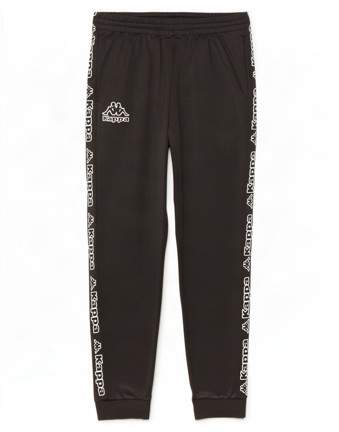 Kappa Herren-Trainingshose mit Grafik, Größe L, Schwarz, Polyester
