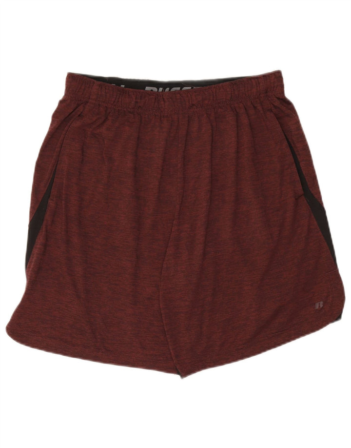 Russell Athletic Herren Dri Fit Sportshorts Medium Maroon Colourblock