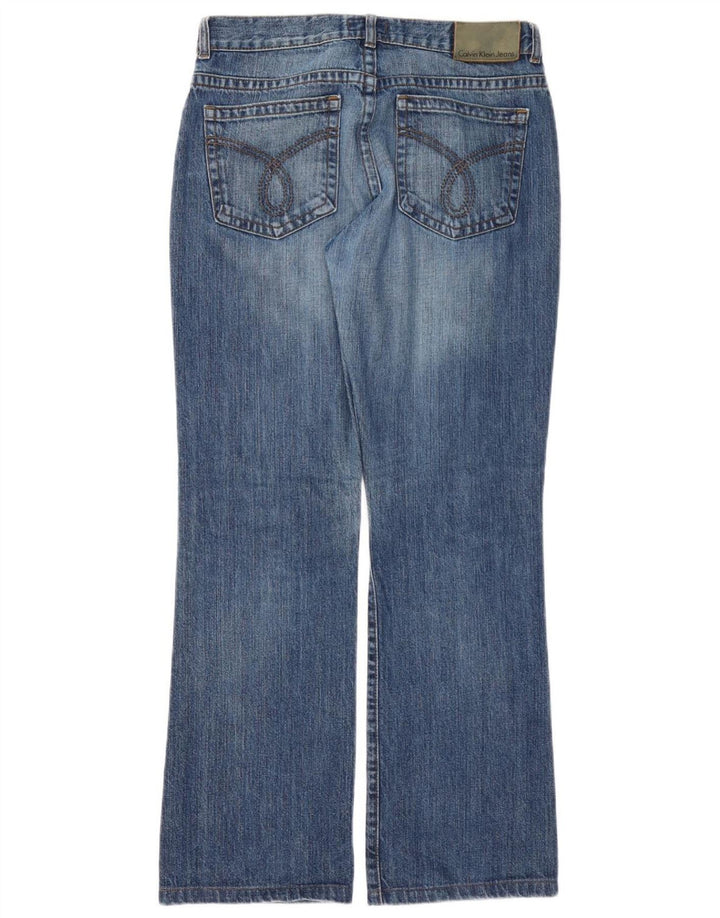 Calvin Klein Damen Bootcut Jeans W31 L30 Blaue Baumwolle