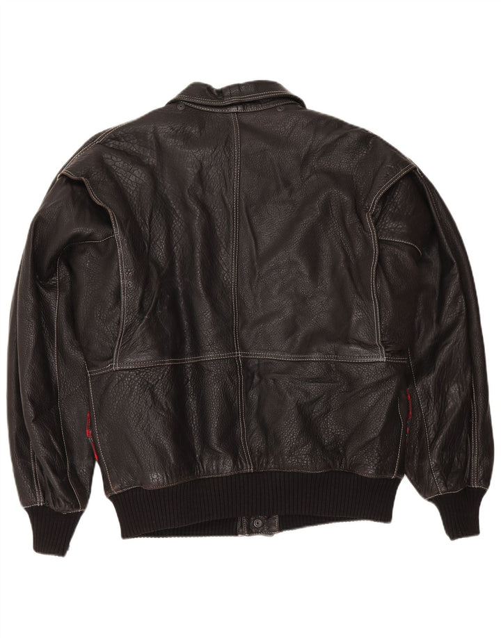 Vintage Herren Lederjacke UK 42 XL Schwarz