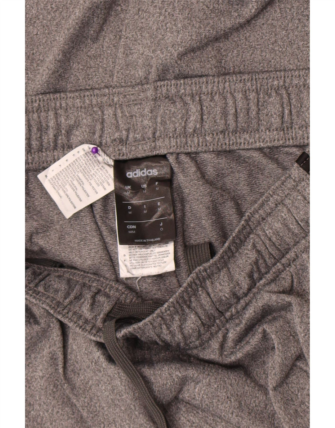 Adidas Herren-Trainingshose aus mittelgrauem Polyester