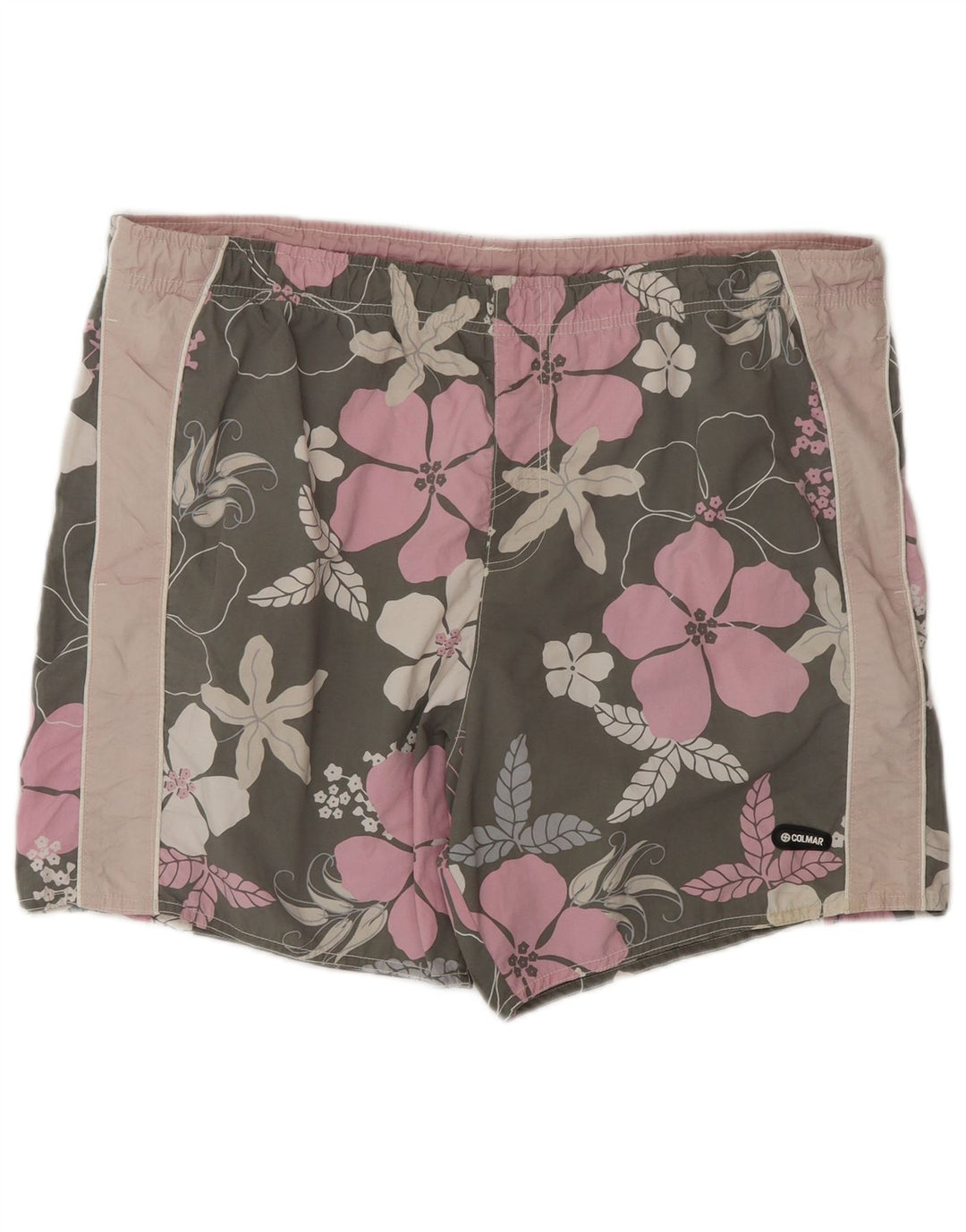 Colmar Herren-Badeshorts, EU 52, groß, grau, geblümt, Polyester